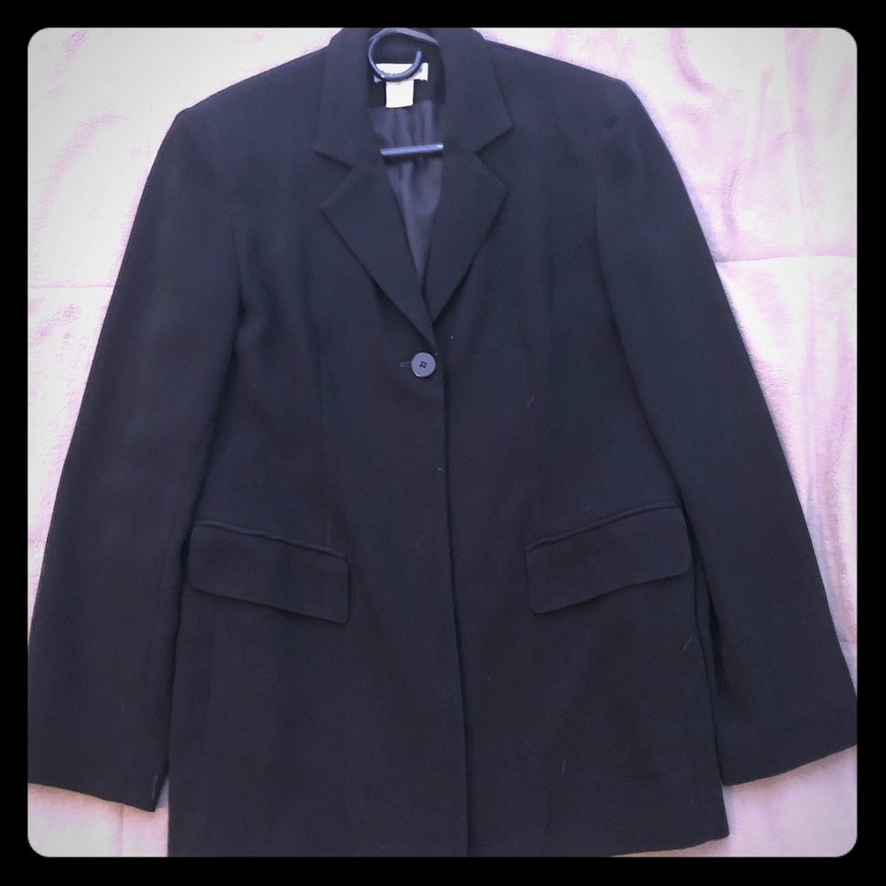 ANN TAYLOR BLACK POLYESTER BLAZER SIZE 4